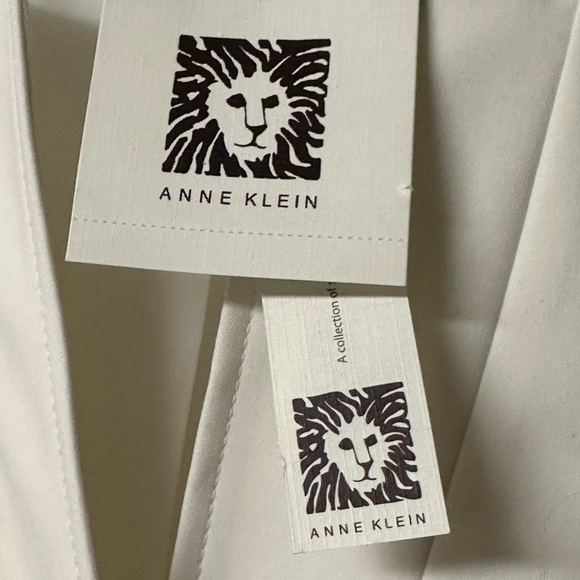 NWT Anne Klein Ivory Jacket w gold Lion Head buttons Size L - Picture 7 of 8